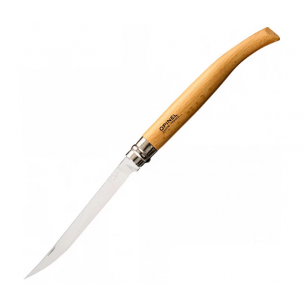 Нож филейный OPINEL №15, нержавеющая сталь, рукоять из дерева бука