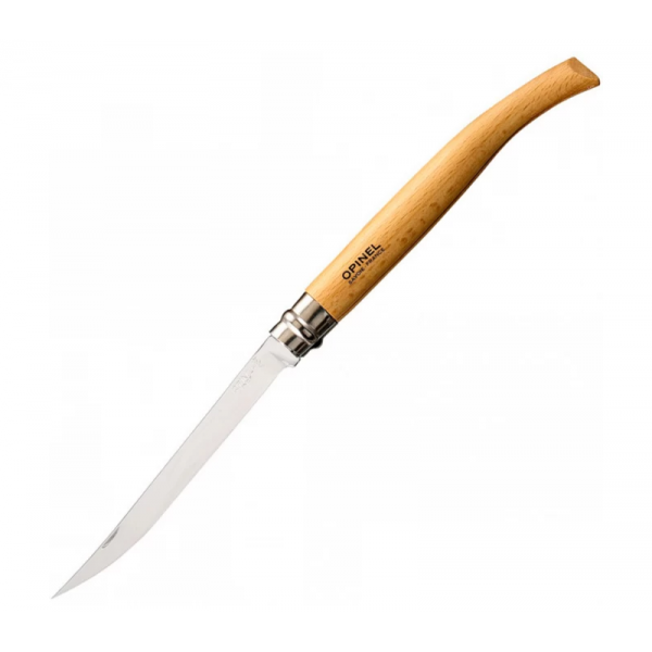 Нож филейный OPINEL №15, нержавеющая сталь, рукоять из дерева бука
